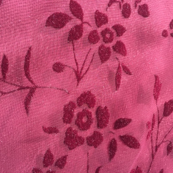 Sheer and floral velour teared vintage dress 8 - Picture 4 of 8